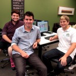 The students behind Kairos Technologies, (left to right) Leland Stephens, Trevor Holden, Jeremy Dorne, and Kunal Patel. Photo by Sara Hall