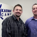 Karma Camp Executive Director Greg Sipe (right) and Communications Director Sean O’Neill in their Newport Beach offices.
