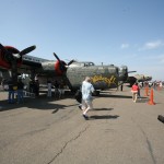 A trio of World War II bomber and fighter planes landed at Lyon Air Museum Wednesday, as part of the Collings Foundation’s Wings of Freedom Tour. The freedom planes include a B-17, a B-24 and the world’s one and only dual control P-51C Mustang. For $425 guests can take to the skies themselves in one of the bombers for a 30 minute flight. The Mustang can also be flown, contact the museum for pricing. The famous aircraft will depart on Sunday. For more information call (800) 568-8924 or visit collingsfoundation.org, or lyonairmuseum.org