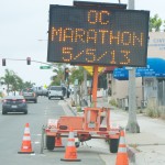 Street warnings for Saturday's OC Marathon.