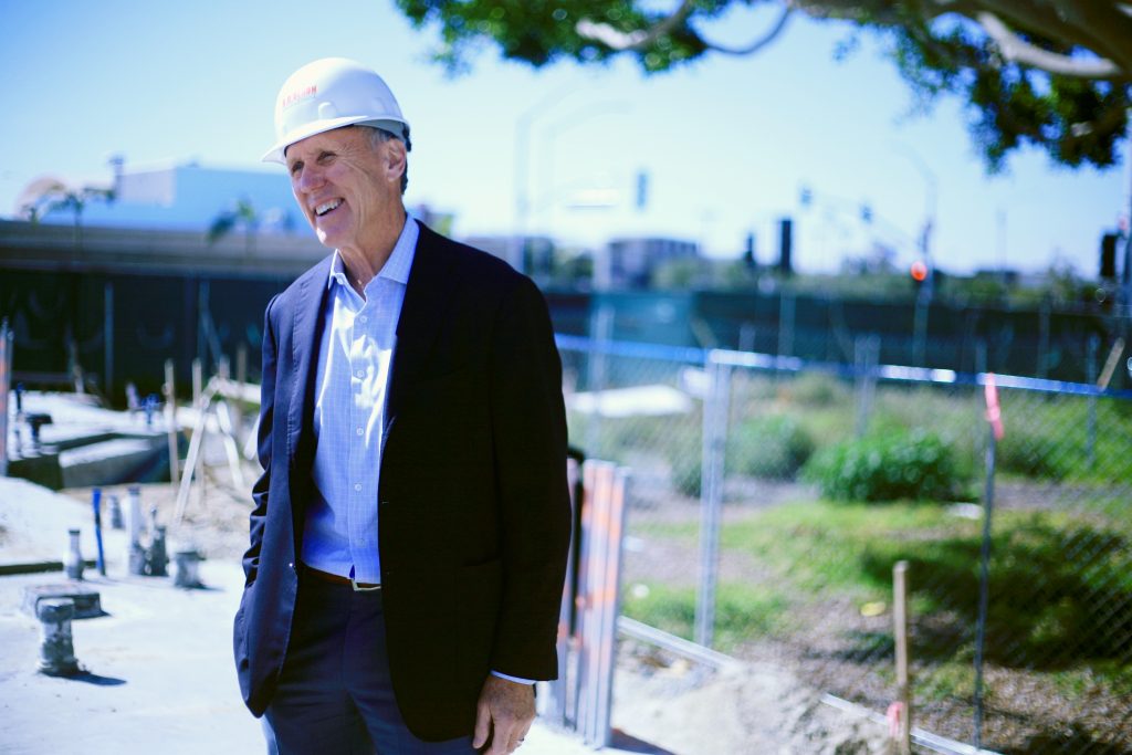 Bob Olson, President & CEO of R.D. Olson Development, looks over the work on the Lido House Hotel. — Photo by Sara Hall ©