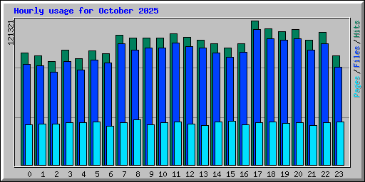 Hourly usage for October 2025
