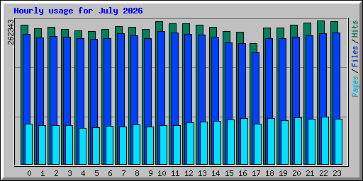 Hourly usage for July 2026