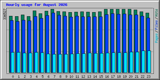 Hourly usage for August 2026