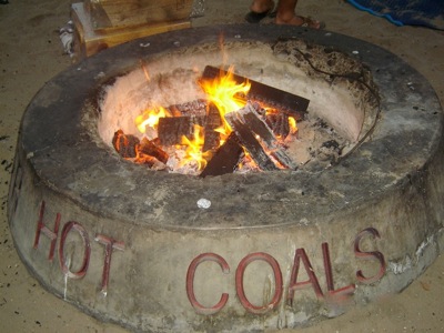One of the fire rings at Big Corona.