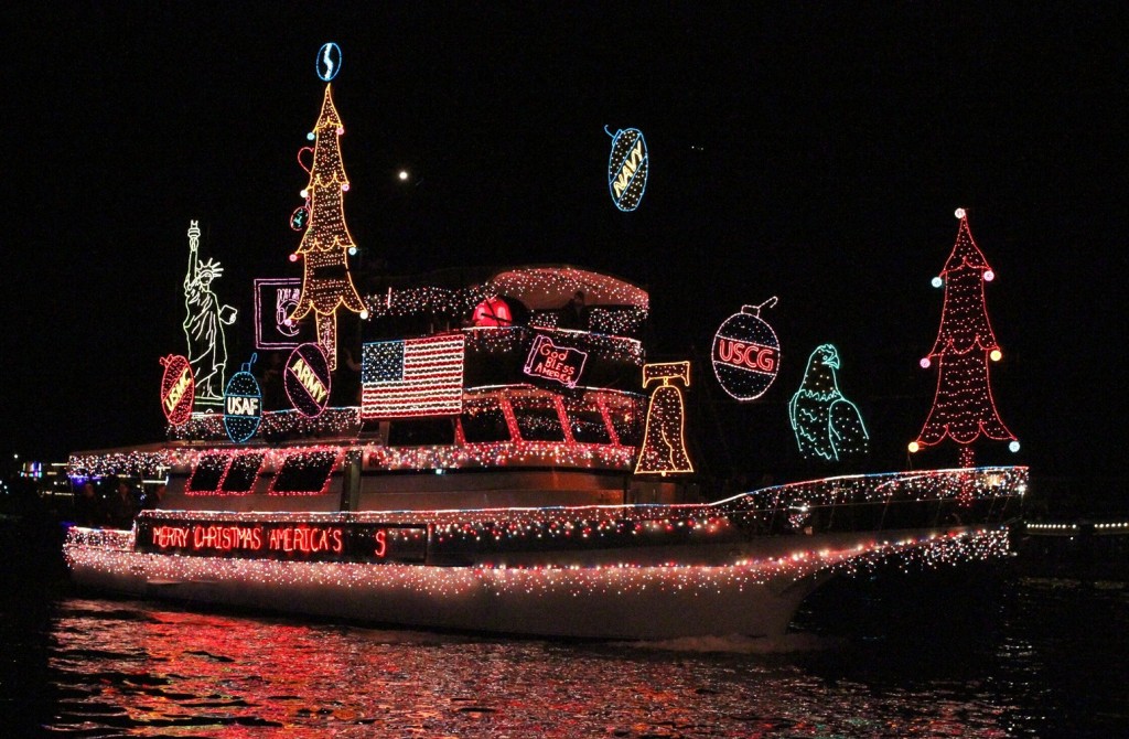 A past entry for the Christmas Boat Parade 