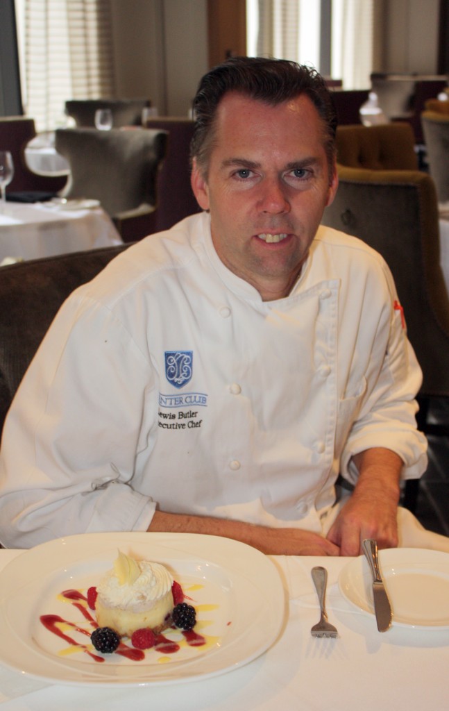 Chef Butler with one of his signature dishes