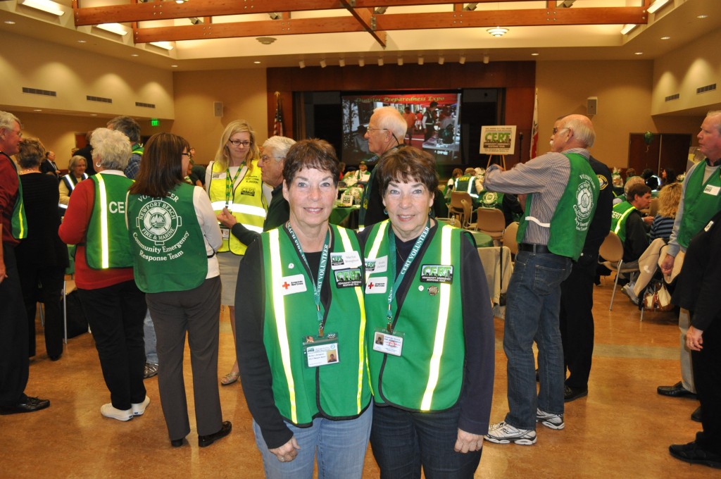 Newport Beach Fire Department Spirit of CERT Award recipients Marilyn Broughton and Evalie DuMars at the event. — Photo courtesy Newport Beach Fire Department ©