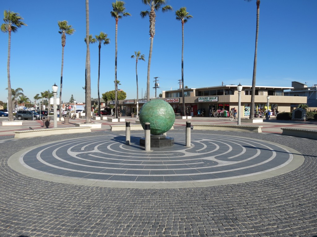 Artist David Kaminsky’s sculpture at McFadden Square.