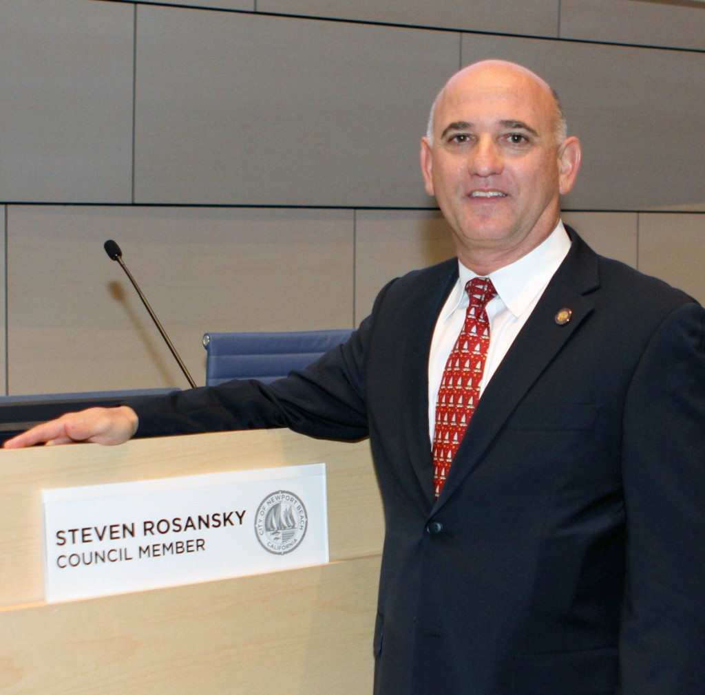 Steve Rosansky in December of 2012 by his former seat on city council. — Photo by Jim Collins