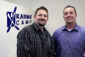 Karma Camp Executive Director Greg Sipe (right) and Communications Director Sean O’Neill in their Newport Beach offices.