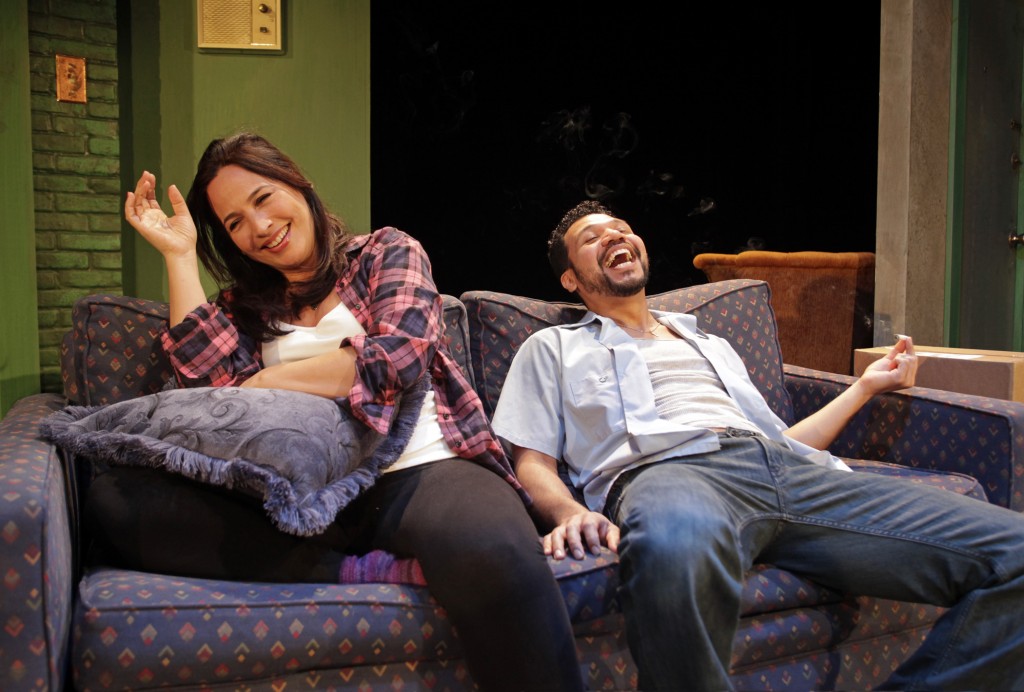 Cristina Frias and Tony Sancho in South Coast Repertory's 2013 production of “The Motherf**ker with the Hat” by Stephen Adly Guirgis. — Photo by Henry DiRocco/SCR.