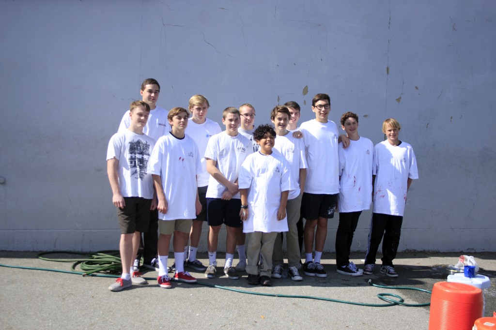 The NLYM boys from the first half of the day pose for a group photo.