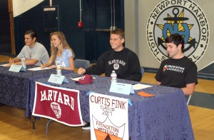 Mater Dei students from Newport Beach (left to right) Jon Walters, Maddie Bauer, JC Genova, and Tommy Padia.