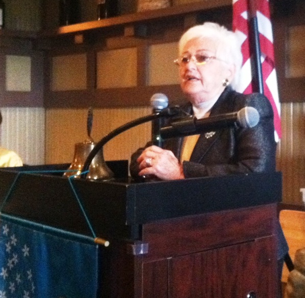 Esther Sterling speaking at the event.