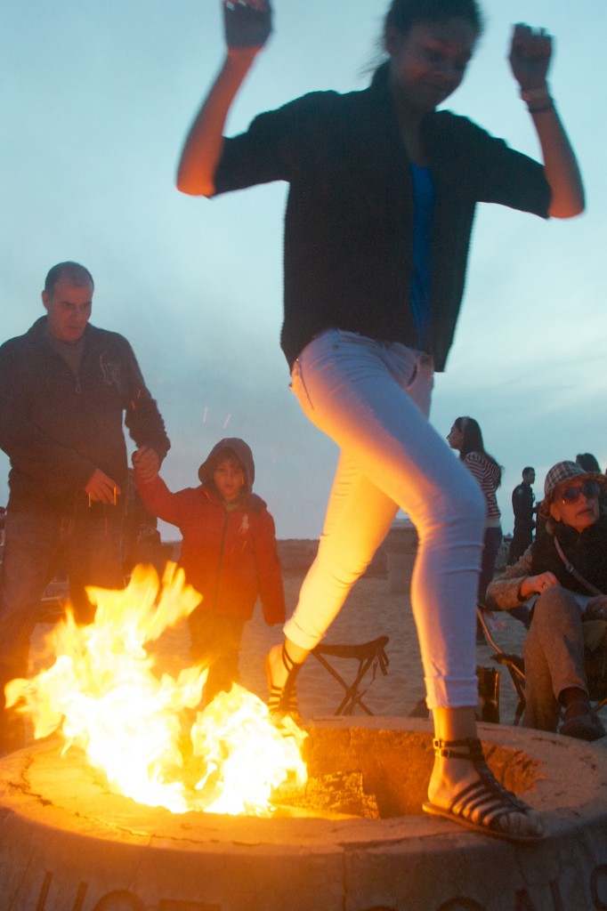 Jumping over bondfires, a Persian New Year’s tradition.