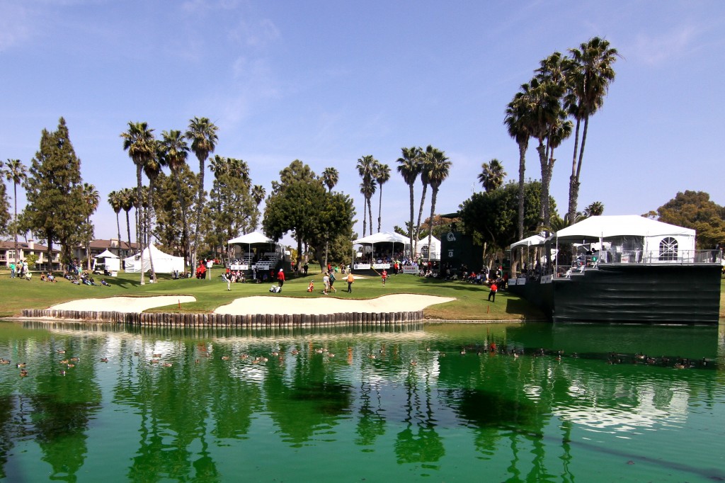 The 17th green at the Toshiba classic in Newport Beach.