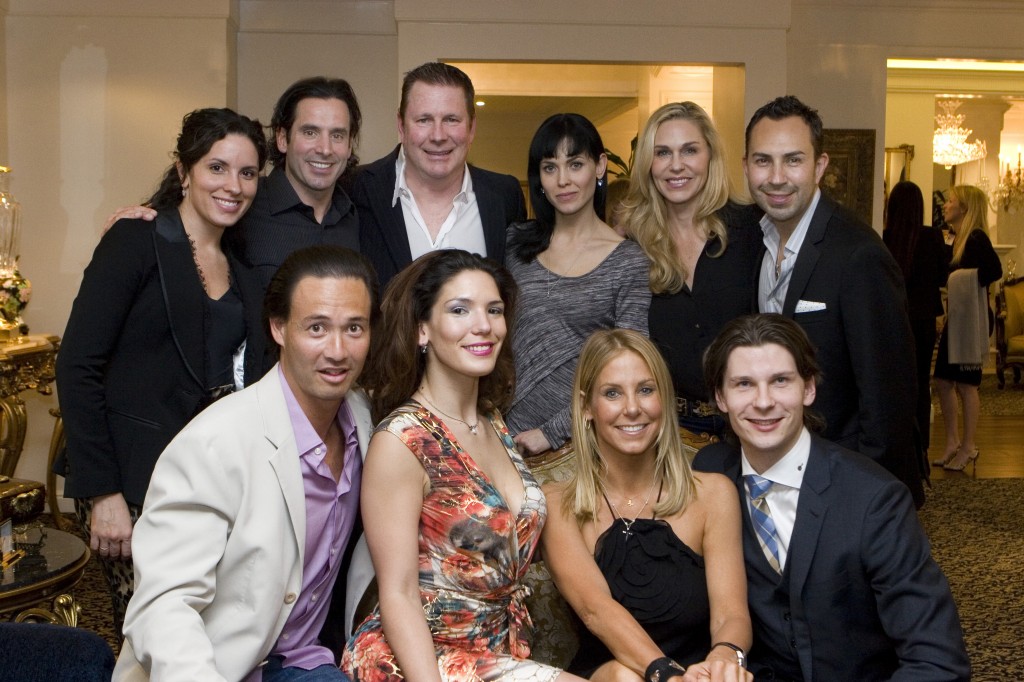 At the recent cast party: (top row, left to right) Natalie Schultz, Christopher Gialanella, Ray Eldridge, Allesia Minaeva, Shawn Weatherly Harris, Eddie Alba; (bottom row, left to right) Gordon Orsborn, Nichole Eden, Stephanie Argyros, and Auris Petrulevicius.