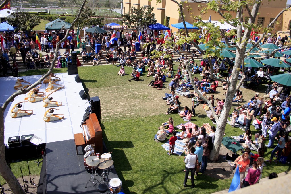 The Town Square at Sage Hill was transformed into a global village.