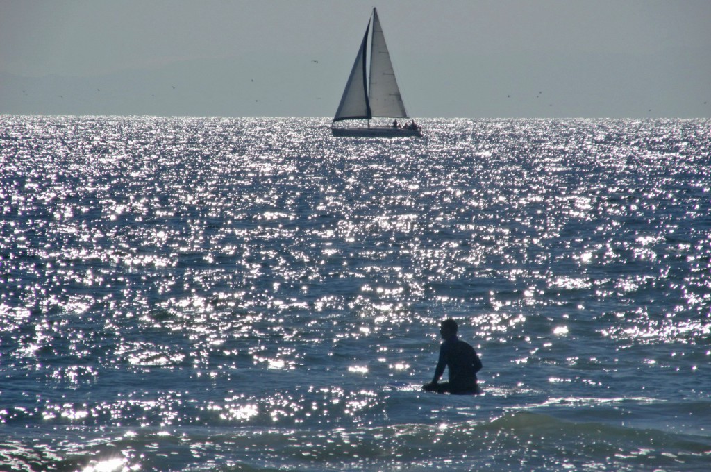 There's room for everyone: sailors and surfers — Photo by Skip Snead