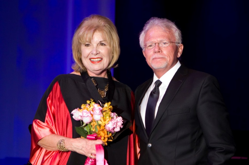 Honoree Pat Harrison with SoCal PBS President Mel Rogers