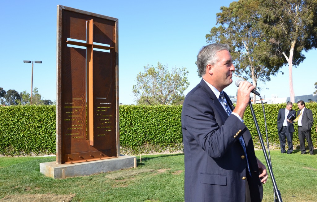 Cross monument with Todd Perkins