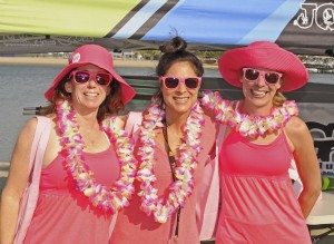 Annabel Anderson (middle) and friends pose for a photo at the event.