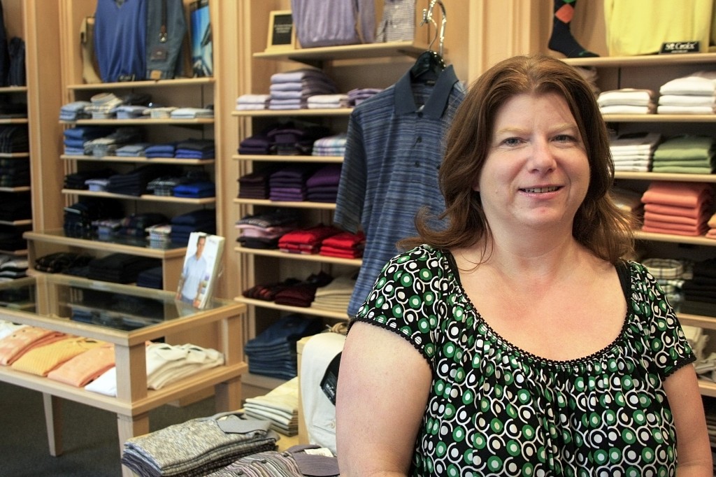 Newport Beach St. Croix Shop manager, Sandra Duff, in the store at Fashion Island. 