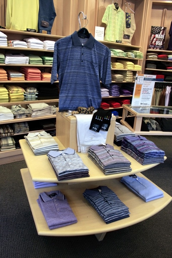 The spring 2013 collection from St. Croix in Fashion Island, a high-end men's fashion clothing store.