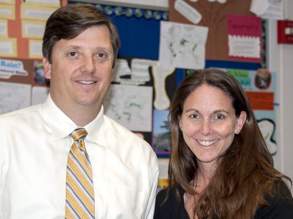 The two teachers at Harbor Day School — Photo by Charles Weinberg