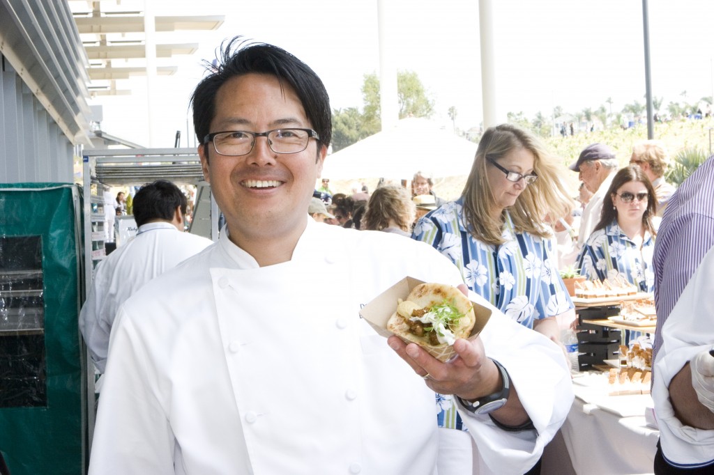 David Man, the head chef at Island Hotel, was the only booth that didn't run out of food on Saturday. — Photo by Ann Chatillon