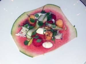 crab and melon salad from Pinot Provence