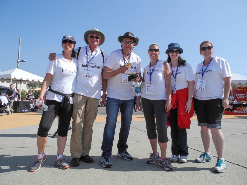 The Newport Beach Independent team at the Walk for Wishes event. (left to right) Jill Fales, Lawrence Sherwin, Christopher Trela, Shelly Zavala, Pam Diamond, and Sara Hall.