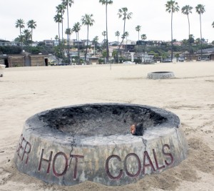 A Newport Beach fire ring.  — Photo by Christopher Trela