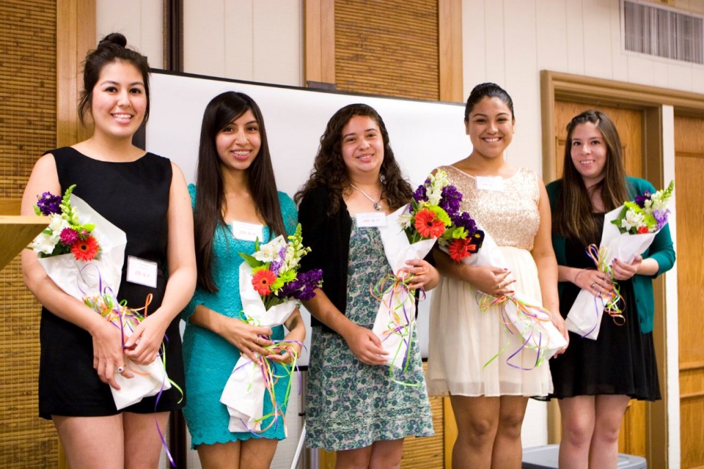 Girls Inc. of Orange County National Scholars: Diana Avila, Brisma Corona, Jessica Neri, Guadalupe Pulido, Maribel Maldonado.  — Photos by Ann Chatillon