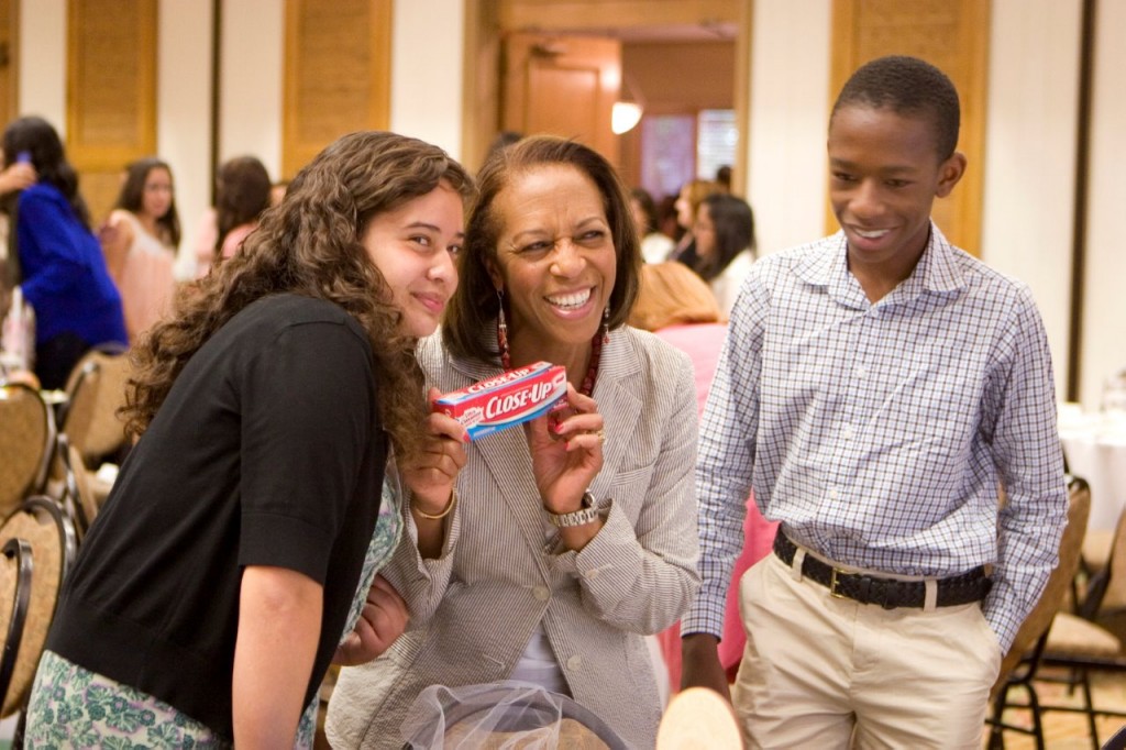 Jessica Neri, Gianna Drake-Kerrison (Girls Inc. Board President) and her son Dee Kerrison