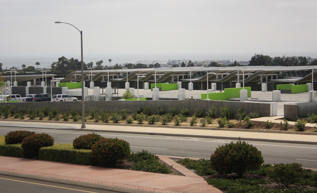 The view some residents have of the civic center parking structure.