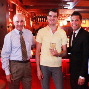 Bungalow owner Jim Walker, Cocktail Contest winner Benjamin Webb, GM David Guerrero.