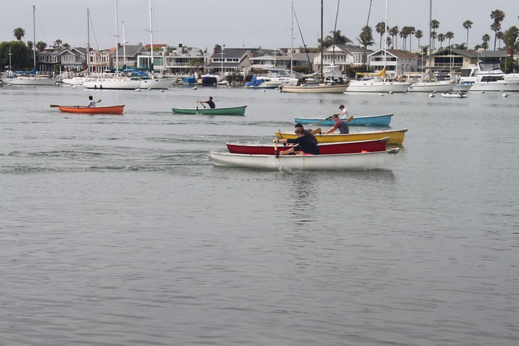 Balboa Island Yacht Club members compete in a rowing race recently.  — Photos by Krista Schildwachter