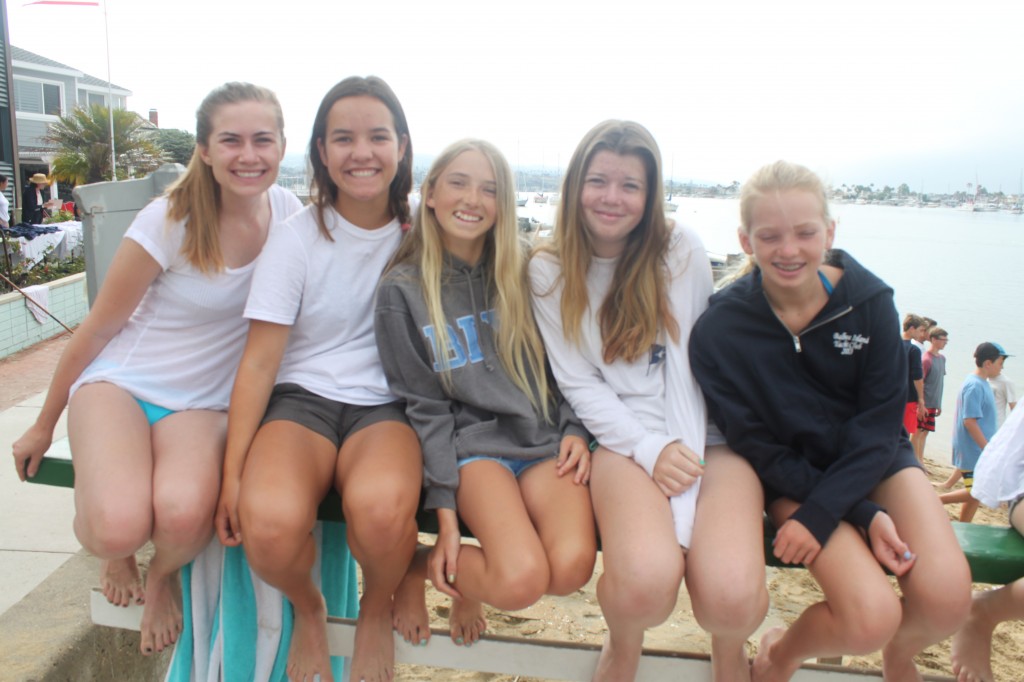  (left to right) BIYC members Kira Woods, 16, Elin Wolker, 15, Carah Reddin, 13, Isabel Hadley, 13, and Catherine Stevens, 12.