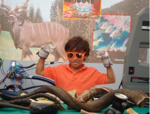 Jonathan Stark makes his own "Shofar" (Rams horn) for Rosh Hashanah at Chabad Jewish Center