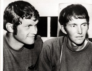 Dave and John Kunst before starting the walk in 1970.