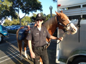 A member of NBPD mounted division was also on hand at the event.