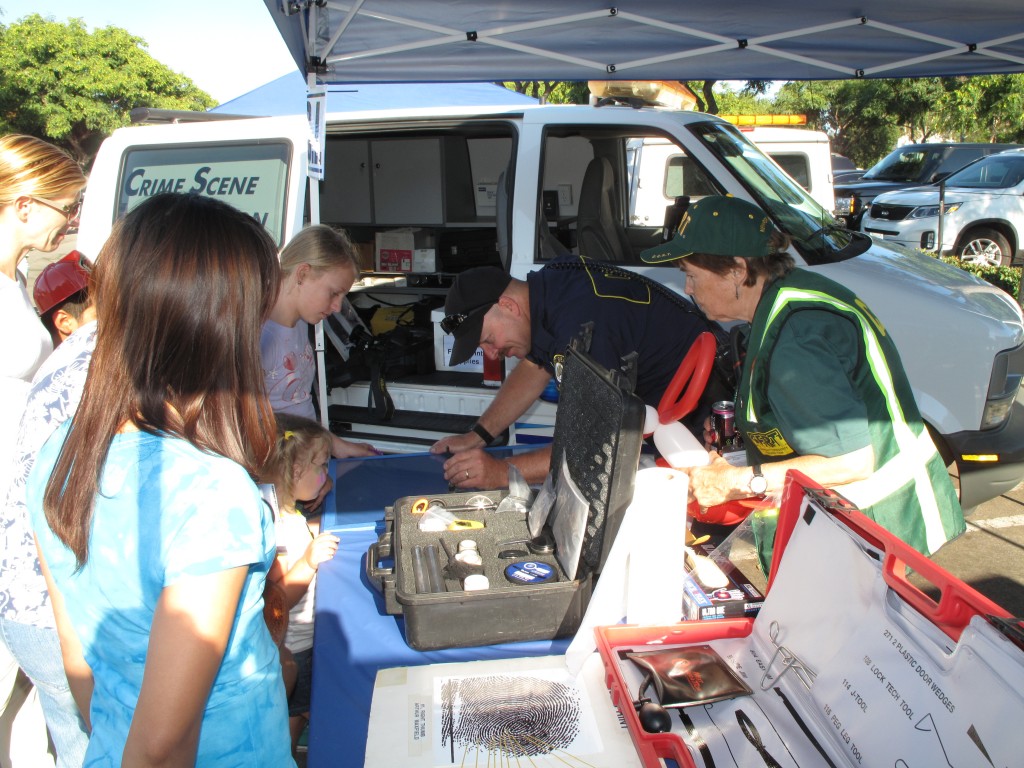 Crime Scene Investigation booth at the event.