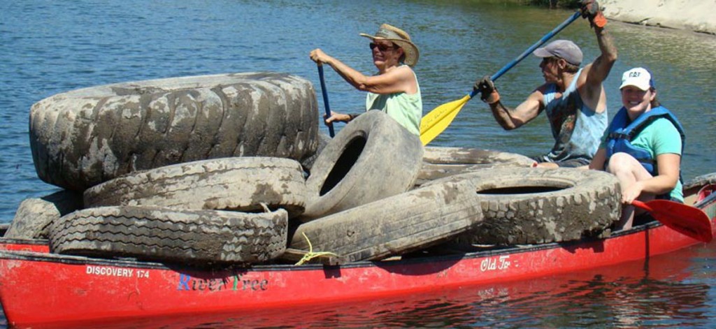 Removing trash during Coastal Cleanup Day