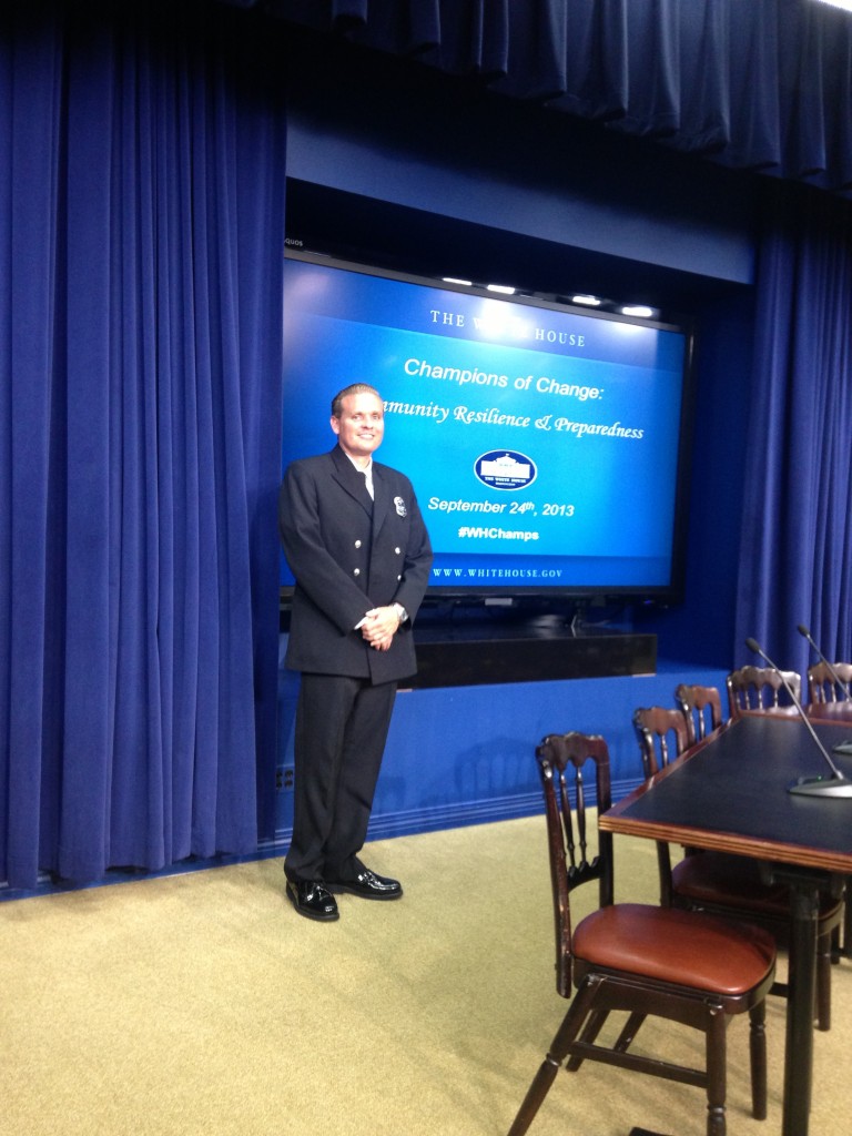 Matt Brisbois on stage where the Champions of Change ceremony took place at the White House. — Photo courtesy Matt Brisbois