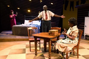 Tracey A. Leigh, Charlie Robinson and Kim Staunton in South Coast Repertory's 2013 production of "Death of a Salesman" by Arthur Miller. Photo by Debora Robinson/SCR.