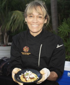 Chef Deborah Schneider of SOL Cocina with her award-winning taco