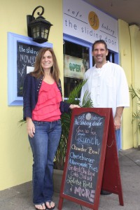 Natalie Sarle and Kevin Cahalan are the owners of the new Sliding Door restaurant in Balboa Village.