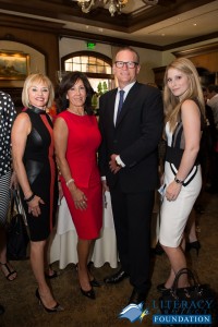 2013 Benefit Luncheon Co-Chair JoAnn Albers, Literacy Project Foundation President/CEO Sue Tucker, Brand President of Omega Gregory Swift, General Manager of Tourbillon Boutique Aimee Richter